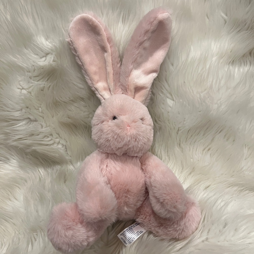 Aurora World Pink Bunny Rabbit Plush Floppy Ears Stuffed Animal Pastel Tail